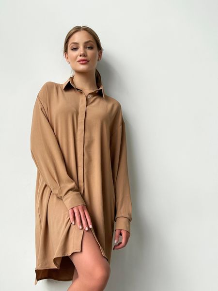 Жіноча сукня-сорочка з жатої тканини в яскравих кольорах 31833100 фото
