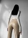 Жіночі легінси з еко шкіри на флісі з високою посадкою кольору беж. 31740704 фото 4