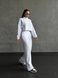 Жіночий спортивний костюм трьохнитка петля білий розмір xs-s 32260105 фото 3