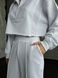 Жіночий спортивний костюм трьохнитка петля білий розмір xs-s 32260105 фото 5