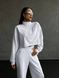 Жіночий спортивний костюм трьохнитка петля білий розмір xs-s 32260105 фото 4