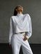 Жіночий спортивний костюм трьохнитка петля білий розмір xs-s 32260105 фото 9