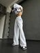 Жіночий спортивний костюм трьохнитка петля білий розмір xs-s 32260105 фото 10