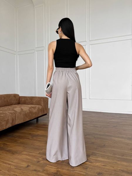 Жіночі брюки палаццо з високою посадкою, пудра, розмір XS-S 32322905 фото