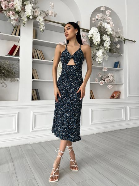 Жіноча літня сукня Венеція з натуральної тканини довжини міді з відкритою спиною.  31872201 фото