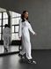 Жіночий спортивний костюм з джогерами трьохнитка петля білий розмір xs-s 32270105 фото 7
