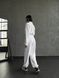 Жіночий спортивний костюм з джогерами трьохнитка петля білий розмір xs-s 32270105 фото 4