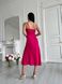 Легка шовкова сукня довжини міді з розрізом, розмір XS 32292701 фото 6