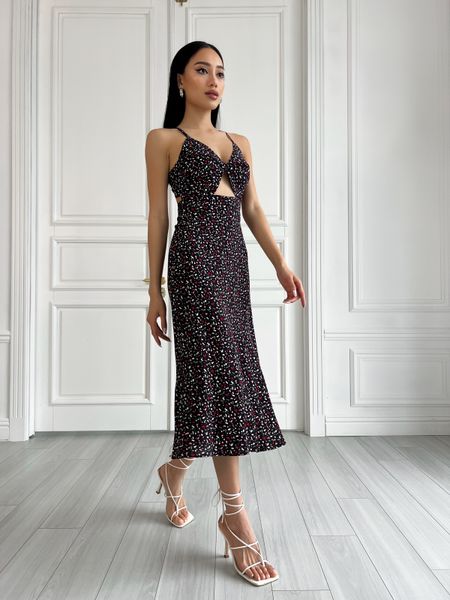 Жіноча літня сукня Венеція з натуральної тканини довжини міді з відкритою спиною. 31872101 фото