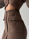 Сукня-жакет кольору мокко з оригінальним вирізом та накладними кишенями 32101501 фото 7