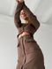Сукня-жакет кольору мокко з оригінальним вирізом та накладними кишенями 32101501 фото 4