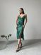 Легка шовкова сукня довжини міді з розрізом, розмір XS 32294901 фото 2