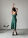 Легка шовкова сукня довжини міді з розрізом, розмір XS 32294901 фото 3