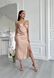 Легка шовкова сукня довжини міді з розрізом, розмір XS 32290701 фото 6