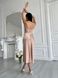 Легка шовкова сукня довжини міді з розрізом, розмір XS 32290701 фото 5