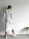 White midi knit dress