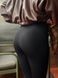 Black knitted stirrup leggings