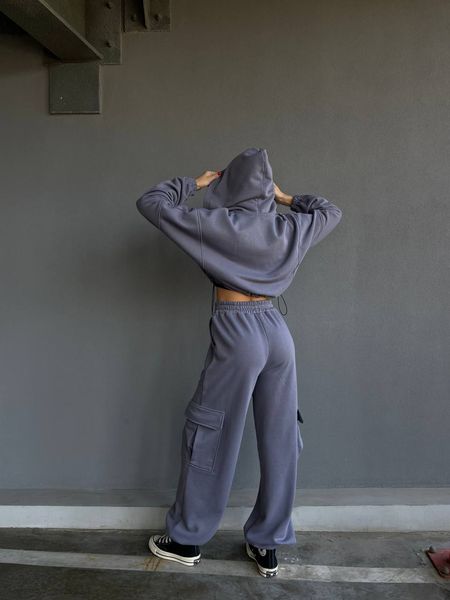 Жіночий спортивний костюм з карго на затяжках, розмір хс-с 32371205 фото