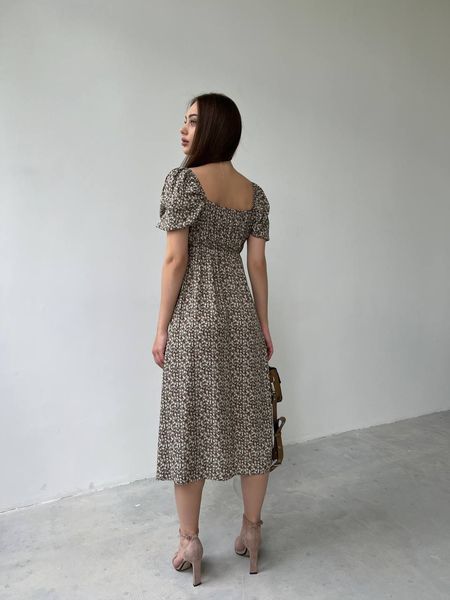 Легка літня сукня довжини міді в квітковий принт, розмір S 31630602 фото