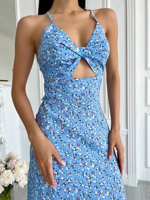 Жіноча літня сукня Венеція з натуральної тканини довжини міді з відкритою спиною. 31875101 фото