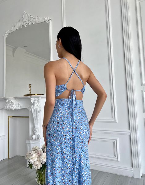 Жіноча літня сукня Венеція з натуральної тканини довжини міді з відкритою спиною. 31875101 фото