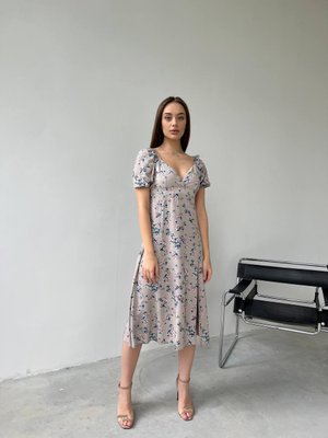 Легкое летнее платье длины миди в цветочный принт, размер S 31631202 фото